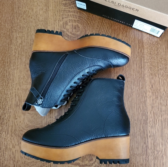 Kelsi Dagger Brooklyn Wise Lace-up Clog Boots - black - Picture 8 of 12